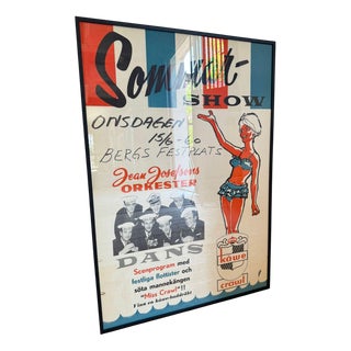 Vintage Danish Poster, 1960s For Sale