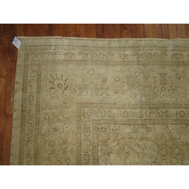 Brown Antique Zabihi Collection Persian Tabriz Rug - 11'2" x 14'3" For Sale - Image 8 of 12