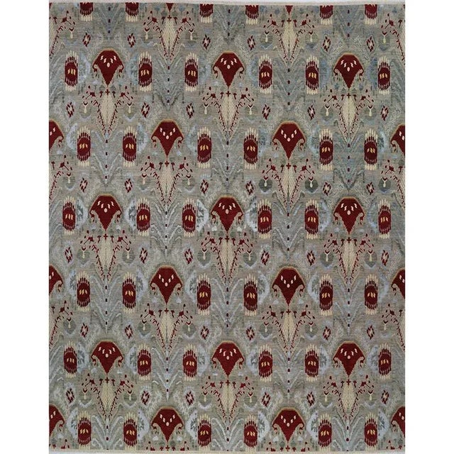 Handwoven Ikat Area Rug - 12′1″ × 15′1″ For Sale - Image 12 of 12