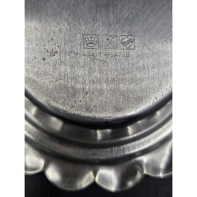 Mid 20th Century Sheffield Victorian Style Silver Plated Spiral Covered Butter Dish W/ Glass Insert For Sale - Image 15 of 18