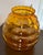 Mid-Century Modern Vintage Amber Art Glass Beehive Vase, Sculptural Ribbed Design For Sale - Image 3 of 7