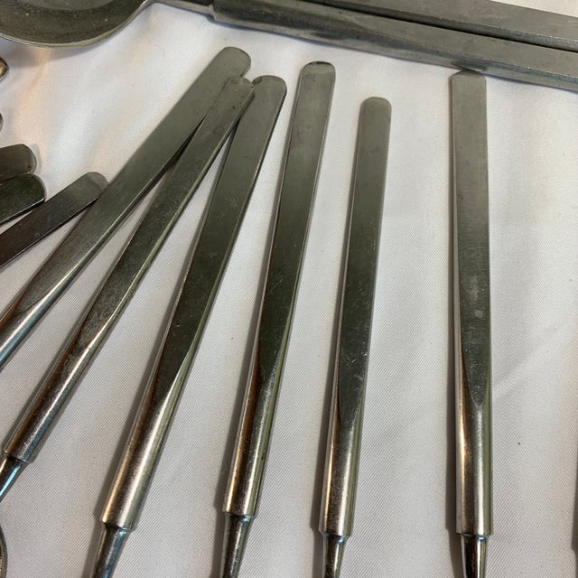 1950s Copenhagen Cutlery by Erik Herlow Iconic "Obelisk" Pattern - 54 Pieces For Sale In Chicago - Image 6 of 6