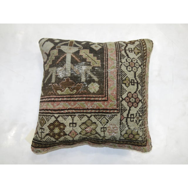 Tribal Brown Rustic Pillow For Sale - Image 3 of 3