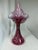 Fenton Art Glass Company Vintage MCM Fenton Cranberry Pulpit Fern Opalescent Tulip Vase For Sale - Image 4 of 7