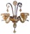Art Nouveau Italian Murano Glass Wall Sconce in Blown Glass and Gold, 1950s For Sale