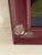 Wood Mid 20th Century Rustic Apple Harvest Painting in Heavily Distressed Red Wood Frame For Sale - Image 7 of 11