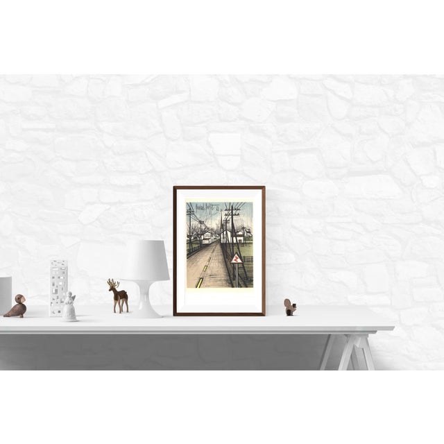 Bernard Buffet- The Road to the village: Waviness throughout the piece