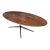 Mid Century Modern Authentic Knoll International Exotic Wood Brazilian Rosewood Oval Dining Table by Designer Florence Knoll. For Sale