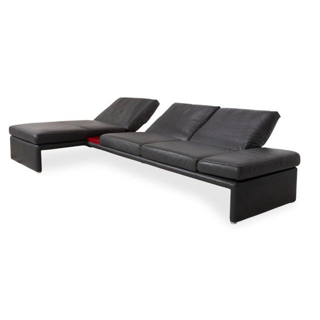 Raoul Corner Sofa in Anthracite Leather from Koinor For Sale - Image 4 of 18