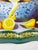 Large Vintage 1993 Ian Logan of London Lemon Bowl Tole Painted Metal Serving Tray For Sale In New Orleans - Image 6 of 7