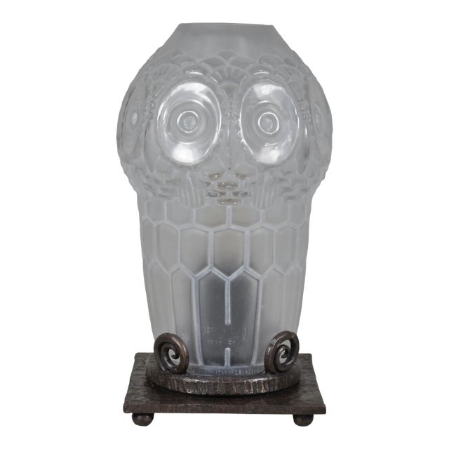 1920s French Art Deco Night Lamp Insence Burner by Robj France For Sale