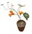 Charming Vintage Italian Hand-Crafted Metal and Crepe Paper Nasturtium Topiary in Terracotta Pot For Sale - Image 4 of 12