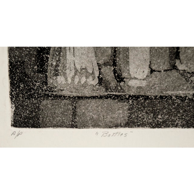 Paper "Bottles" - Etching in Ink on Paper (Artist's Proof) by Doris Warner For Sale - Image 7 of 8