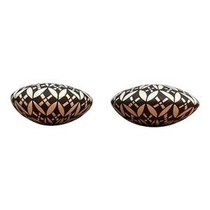 Pair of Miniature Acoma Pueblo Pottery Seed Jars by R. Concho
