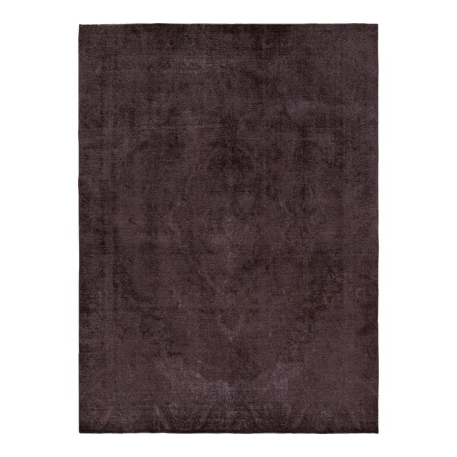 Vintage Persian Rug in Purple and Black by Rug & Kilim For Sale