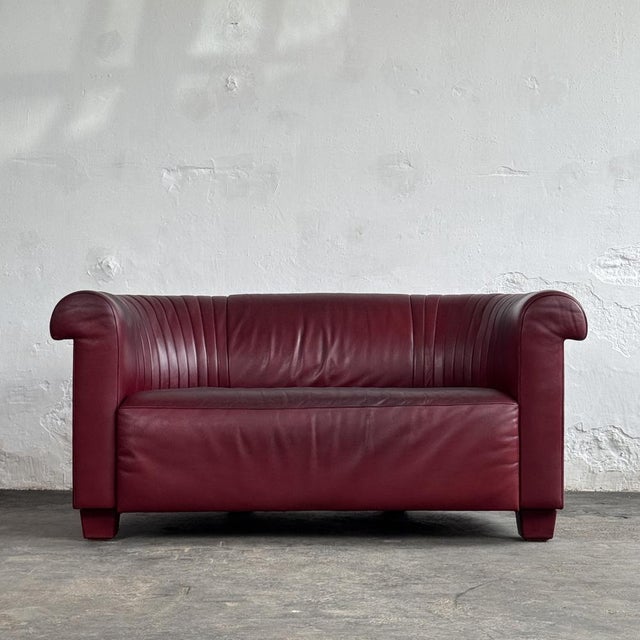 Red Leather Sofa from de Sede, Switzerland, 1990s For Sale - Image 8 of 16