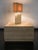1970s Travertine Table Lamp with Rectangular Lampshade, 1970s For Sale - Image 5 of 10