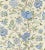 Sample - The House of Scalamandré Pondicherry Cotton Print Fabric, Blue, Green on Cream For Sale