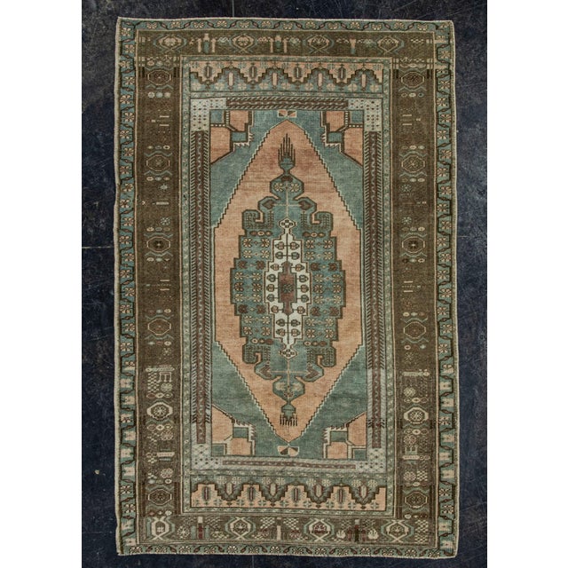 Brown Turkish Vintage Rug 3'8" x 5'9" #20719 For Sale - Image 8 of 8