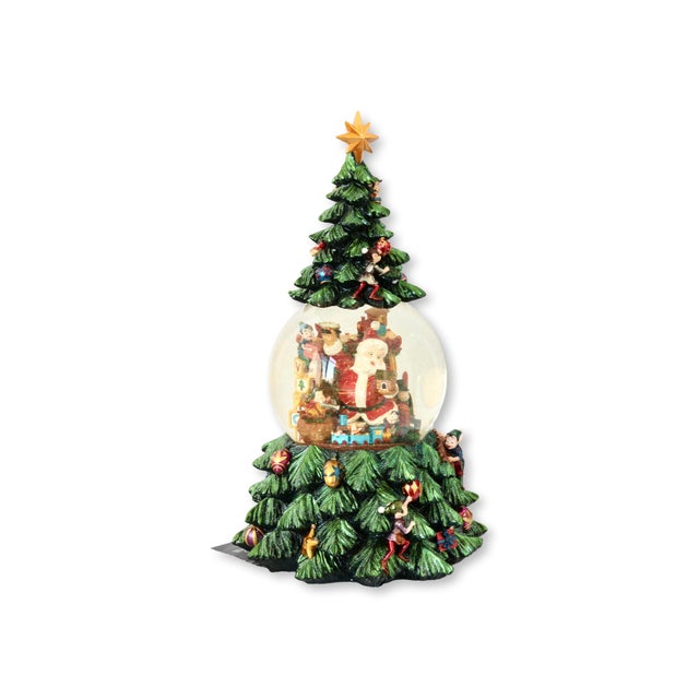 Christopher Radko “Santa’s Helper” Extra-Large Musical Snow Globe Tree – 2002 For Sale In Los Angeles - Image 6 of 7