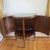 1920s Demi-Lune Commode, Marquetry, Two Doors, Two Shelves, Glass Top For Sale In Denver - Image 6 of 12