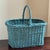 Mid-20th Century Cornflower Blue Market / Gathering Basket For Sale - Image 14 of 15