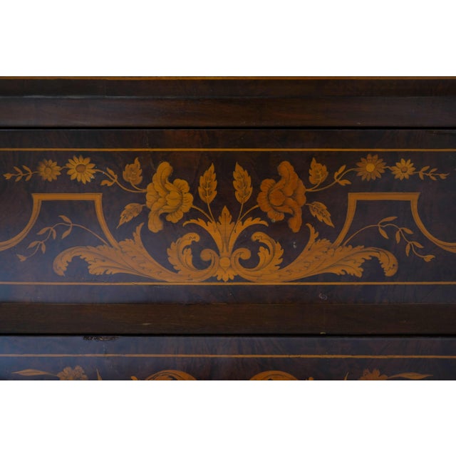 Vintage Italian Dutch Marquetry Secretary Desk For Sale - Image 16 of 18