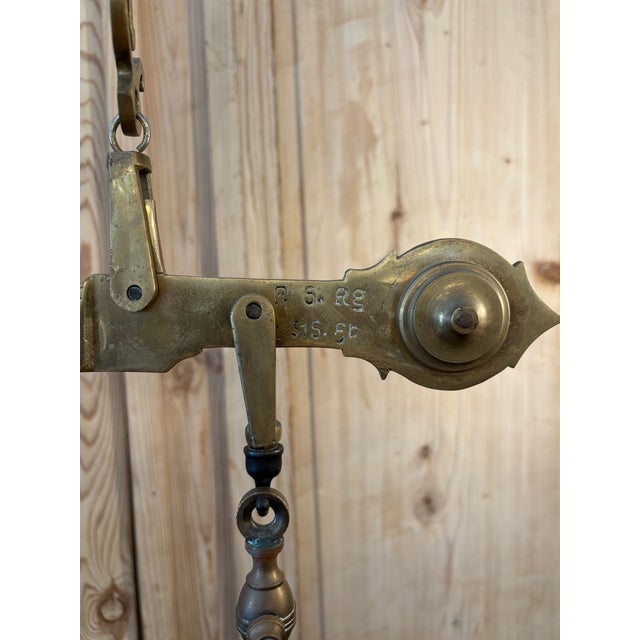 Late 19th Century P Quindici 19th Century Chilog Brass and Marble Balance Scale For Sale - Image 5 of 11