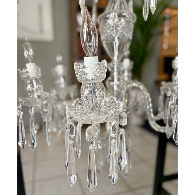 Waterford Vintage Waterford Avoca 6 Arm Crystal Chandelier For Sale - Image 4 of 12