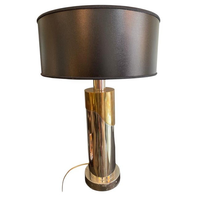 Vintage Table Lamp in Brass and Steel, 1970s For Sale - Image 10 of 10