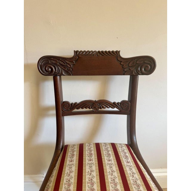 Antique Regency Mahogany Dining Chairs, 1830s, Set of 4 For Sale - Image 6 of 9