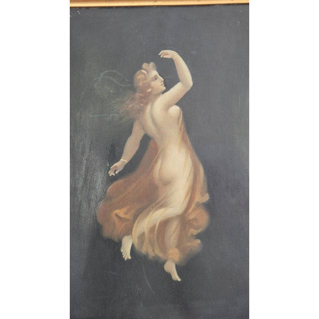 Nude Dancing Nymphes in Sheer Robes, 1800s, Oil Painting, Framed For Sale - Image 3 of 18