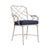 Brown Jordan Calcutta Arm Chair, Dove frame with Fusion Neptune fabric For Sale - Image 12 of 12