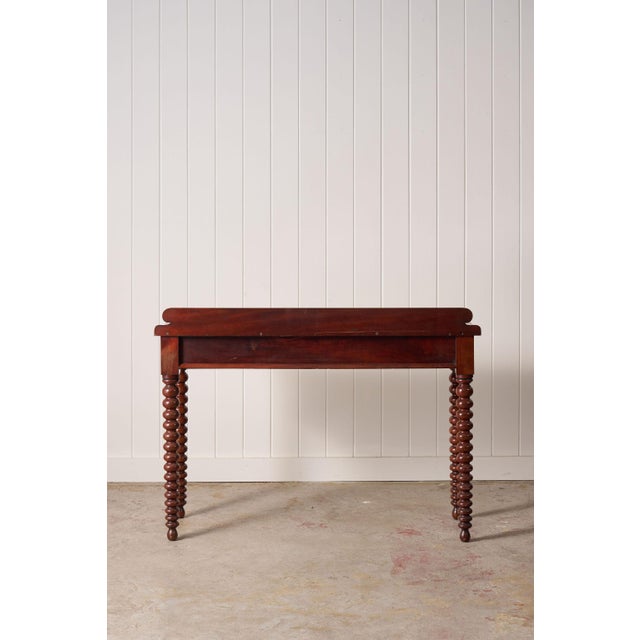 Late 19th Century Late 19th Century Victorian Mahogany Console With Bobbin Legs For Sale - Image 5 of 15