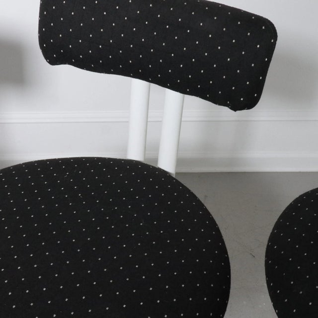 1980's Postmodern Tubular Steel Bar Stools - Set of 4 For Sale - Image 10 of 12