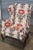 Kittinger Mid 20th Century Kittinger Colonial Williamsburg Mahogany Wing Chair Cw 44 Schumacher Fabric For Sale - Image 4 of 10