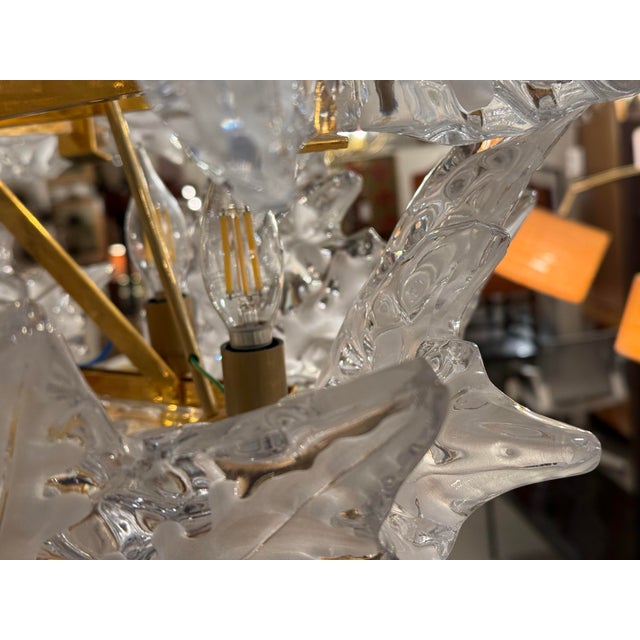 Lalique Champs-Élysées Two Tiered Chandelier For Sale - Image 9 of 18