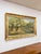 Vintage Oil Painting Landscape Father Son Fishing River Impressionist on Canvas For Sale - Image 4 of 15