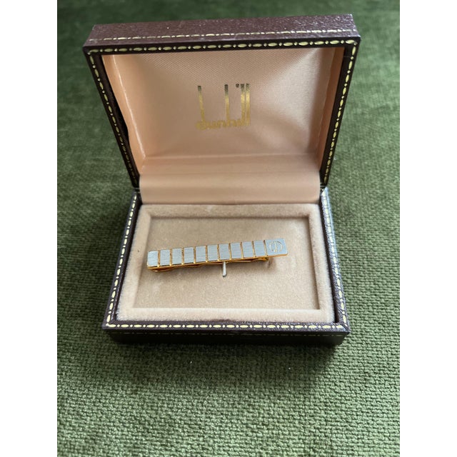 Metal Rare Vintage Dunhill Gold Plated Tie Clip With Original Dunhill Case Circa 1960 For Sale - Image 7 of 10