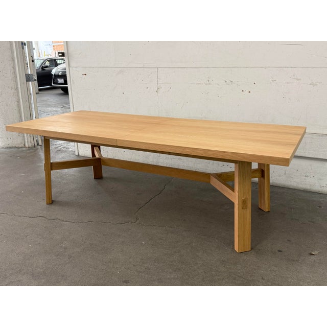 Mid-Century Modern Williams Sonoma Home Copenhagen Extension Dining Table For Sale - Image 3 of 12