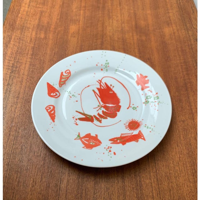 Ceramic Vintage Postmodern Porcelain Plate with Subvention Decor by René Fehr for Lengsfeld Porzellan, 1990s For Sale - Image 7 of 14