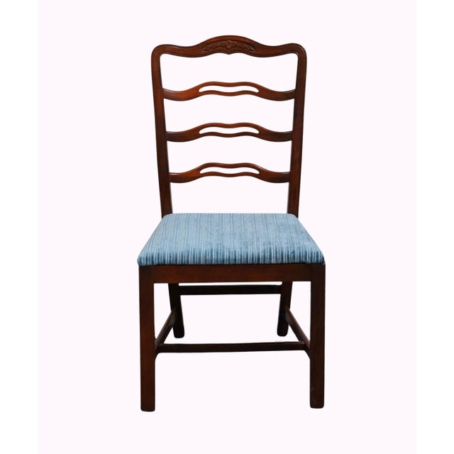 Traditional Drexel Furniture Solid Mahogany Traditional Style Ladderback Dining Side Chair 4010-4 For Sale - Image 3 of 9