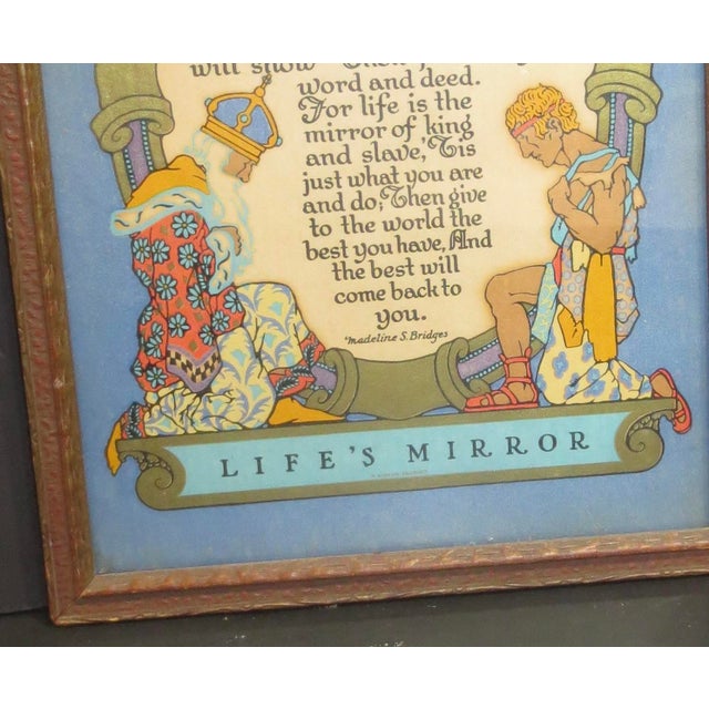 Art Deco Art Deco Art Print/Poem Called Lifes Mirror For Sale - Image 3 of 7