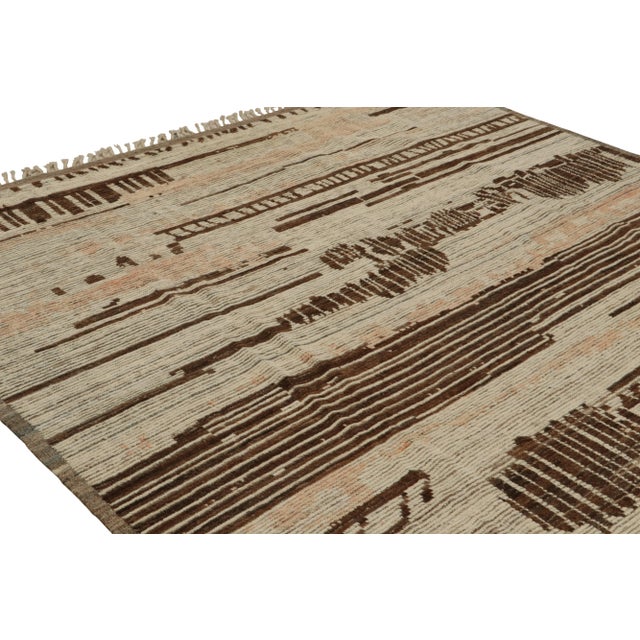 Not Yet Made - Made To Order Rug & Kilim’s Modern Rug with Beige-brown Geometric Patterns - 12x15 For Sale - Image 5 of 7