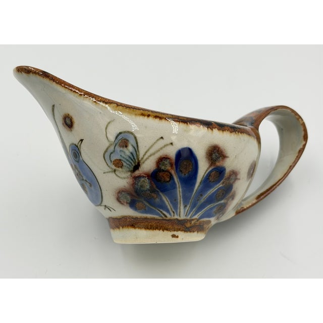 1960s Ken Edwards El Palomar Folk Art Tonala Pottery 2pc Set Covered Sugar Bowl and Creamer For Sale - Image 11 of 11
