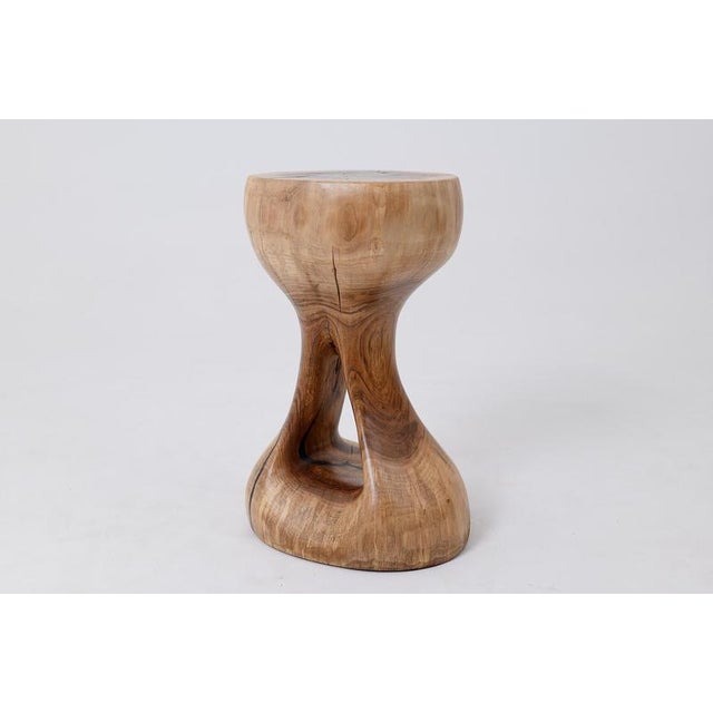 Sculptural Side Table in Walnut by Logniture For Sale - Image 9 of 14
