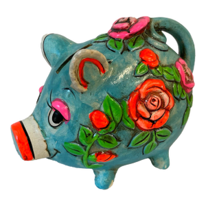 Vintage Paper Mache Piggy Bank