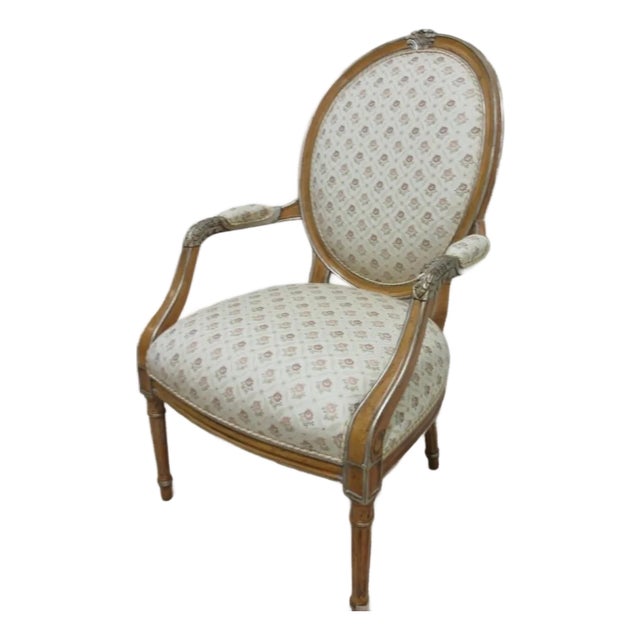 1980s Century Furniture French Carved living Room Arm Lounge Chair B For Sale