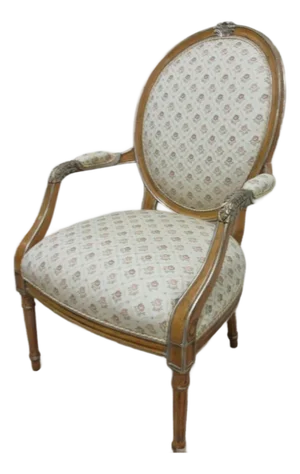 1980s Century Furniture French Carved living Room Arm Lounge Chair B