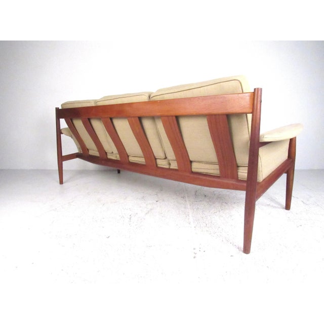 France & Son Scandinavian Vintage Modern Teak Sofa by Grete Jalk For Sale - Image 4 of 11